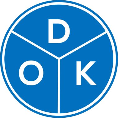 Beyaz arka planda DOK harf logosu tasarımı. Yaratıcı daire harfi logosu konsepti. DOK harf dizaynı. DOK harf logosu tasarımı beyaz arkaplanda. Yaratıcı daire harfi logosu konsepti. DOK harf tasarımı.
