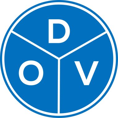 Beyaz arka planda DOV harf logosu tasarımı. DOV yaratıcı daire harfi logosu konsepti. DOV harf dizaynı. DOV harfi logo tasarımı beyaz arkaplanda. DOV yaratıcı daire harfi logosu konsepti. DOV harf tasarımı.