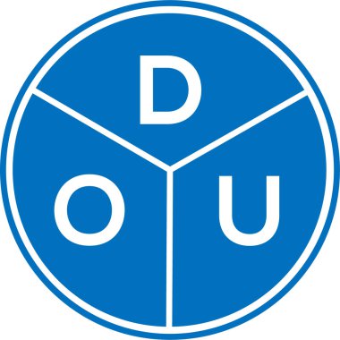 Beyaz arka planda DOU harf logosu tasarımı. DOU yaratıcı daire harfi logosu konsepti. DOU harf dizaynı. DOU harf logosu dizaynı beyaz arka planda. DOU yaratıcı daire harfi logosu konsepti. DOU harf tasarımı.