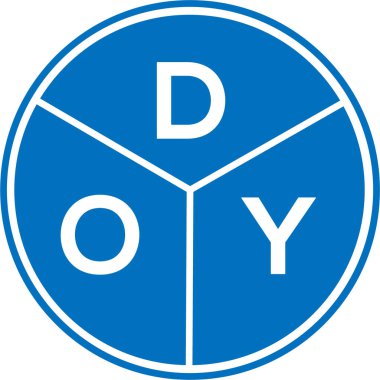 Beyaz arka planda DOY harf logosu tasarımı. Yaratıcı yuvarlak harf logosu kavramı. DOY harf dizaynı. DOY harf logosu tasarımı beyaz arkaplanda. Yaratıcı yuvarlak harf logosu kavramı. DOY harf tasarımı.