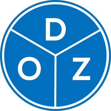 Beyaz arka planda DOZ harfi logo tasarımı. DOZ yaratıcı daire harfi logosu. DOZ harf tasarımı.