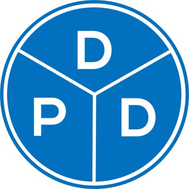 Beyaz arka planda DPD mektup logosu tasarımı. DPD yaratıcı daire harfi logosu konsepti. DPD mektup tasarımı.