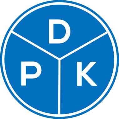 Beyaz arka planda DPK harf logosu tasarımı. DPK yaratıcı daire harfi logosu konsepti. DPK harf tasarımı.