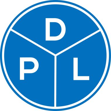 Beyaz arkaplanda DPL harf logosu tasarımı. DPL yaratıcı daire harfi logosu konsepti. DPL harf tasarımı.