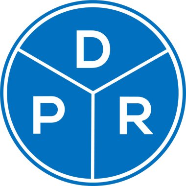 Beyaz arka planda DPR mektup logosu tasarımı. DPR yaratıcı daire harfi logosu konsepti. DPR mektup tasarımı. Beyaz arka planda DPR mektup logosu tasarımı. DPR yaratıcı daire harfi logosu konsepti. DPR mektup tasarımı.