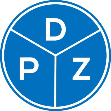 Beyaz arka planda DPZ harf logosu tasarımı. DPZ yaratıcı daire harfi logosu konsepti. DPZ harf tasarımı.