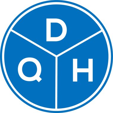 Beyaz arkaplanda DQH harf logosu tasarımı. DQH yaratıcı daire harfi logosu konsepti. DQH harf tasarımı. Beyaz arkaplanda DQH harf logosu tasarımı. DQH yaratıcı daire harfi logosu konsepti. DQH harf tasarımı.