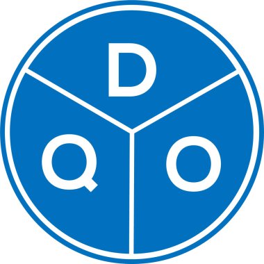 Beyaz arka planda DQO harf logosu tasarımı. DQO yaratıcı daire harfi logosu konsepti. DQO harf tasarımı.