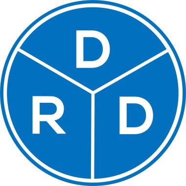 Beyaz arkaplanda DRD harf logosu tasarımı. DRD yaratıcı daire harfi logosu konsepti. DRD harf tasarımı.