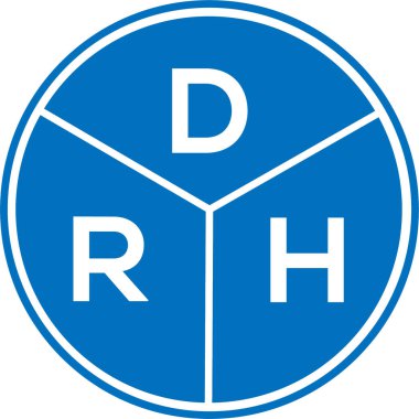 Beyaz arka planda DRH harf logosu tasarımı. DRH yaratıcı daire harfi logosu konsepti. DRH harf tasarımı. Beyaz arkaplanda DRH harf logosu tasarımı. DRH yaratıcı daire harfi logosu konsepti. DRH harf tasarımı.
