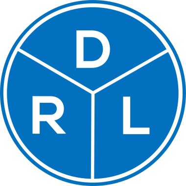 Beyaz arkaplanda DRL harf logosu tasarımı. DRL yaratıcı daire harfi logosu konsepti. DRL harf tasarımı.
