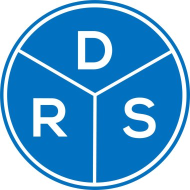 Beyaz arka planda DRS mektup logosu tasarımı. DRS yaratıcı daire harfi logosu. DRS harf tasarımı.