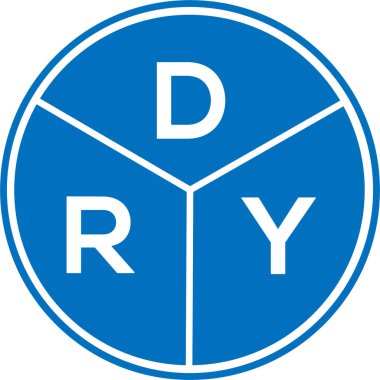 Beyaz arkaplanda kuru harf logosu tasarımı. Kuru Yaratıcı Daire Harf Logosu. Kuru harf tasarımı.