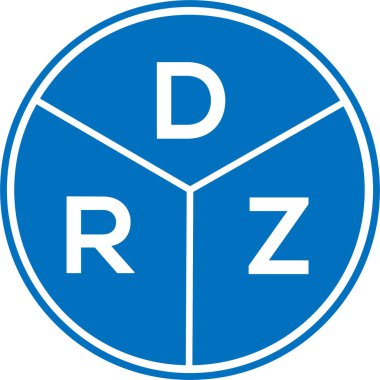 Beyaz arkaplanda DRZ harf logosu tasarımı. DRZ yaratıcı daire harfi logosu konsepti. DRZ harf tasarımı.