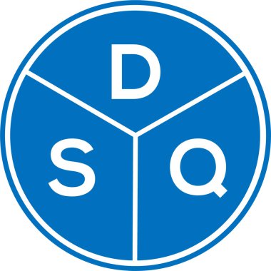 Beyaz arka planda DSQ harf logosu tasarımı. DSQ yaratıcı daire harfi logosu konsepti. DSQ harf tasarımı.