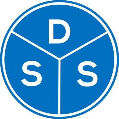 Beyaz arka planda DSS harf logosu tasarımı. DSS yaratıcı daire harfi logosu konsepti. DSS harf tasarımı.