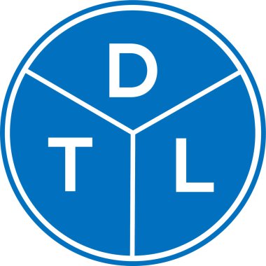 Beyaz arkaplanda DTL harf logosu tasarımı. DTL yaratıcı daire harfi logosu konsepti. DTL harf tasarımı.