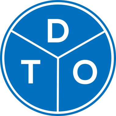 Beyaz arka planda DTO harfi logo tasarımı. Yaratıcı yuvarlak harf logosu kavramı. DTO harf tasarımı.