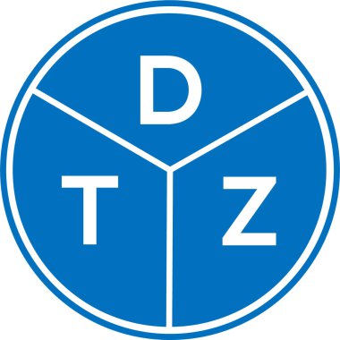 Beyaz arka planda DTZ harf logosu tasarımı. DTZ yaratıcı daire harfi logosu konsepti. DTZ harf tasarımı.