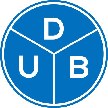 Beyaz arka planda DUB harfi logo tasarımı. DUB yaratıcı daire harfi logosu. DUB harf tasarımı. DUB harfi logo tasarımı beyaz arkaplanda. DUB yaratıcı daire harfi logosu. DUB harf tasarımı.