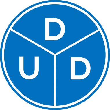 Beyaz arka planda DUD harf logosu tasarımı. DuD yaratıcı daire harfi logosu. DUD mektup tasarımı. DUD 'nin beyaz arka planda logo tasarımı. DuD yaratıcı daire harfi logosu. DUD harf tasarımı.