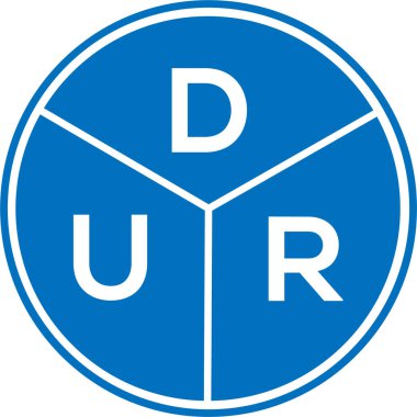 Beyaz arkaplanda DUR harf logosu tasarımı. DUR yaratıcı daire harfi logosu konsepti. DUR harf tasarımı. Beyaz arkaplanda DUR harf logosu tasarımı. DUR yaratıcı daire harfi logosu konsepti. DUR harf tasarımı.
