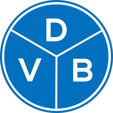 Beyaz arkaplanda DVB harfi logo tasarımı. DVB yaratıcı daire harfi logosu konsepti. DVB harf tasarımı.