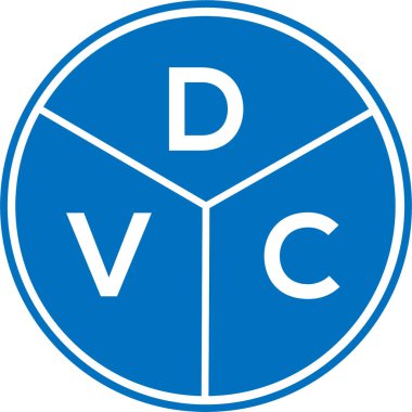 Beyaz arkaplanda DVC harf logosu tasarımı. DVC yaratıcı daire harf logosu konsepti. DVC harf tasarımı.