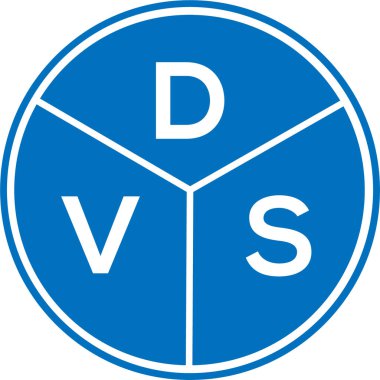 Beyaz arkaplanda DVS harfi logo tasarımı. DVS yaratıcı daire harfi logosu. DVS harf tasarımı.
