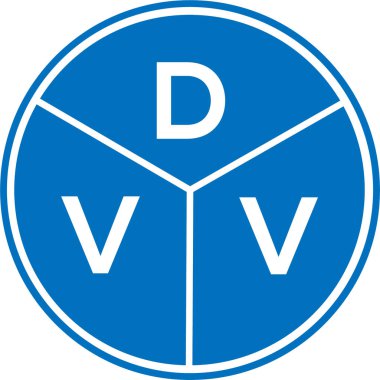 Beyaz arkaplanda DVV harf logosu tasarımı. DVV yaratıcı daire harfi logosu. DVV harf tasarımı.