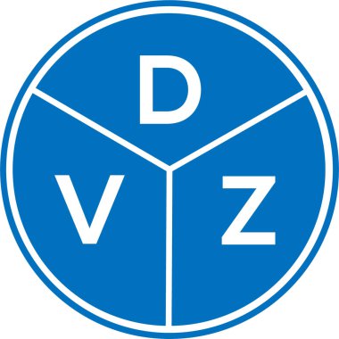 Beyaz arkaplanda LZBDVZ harf logosu tasarımı. DVZ yaratıcı daire harfi logosu. DVZ harf tasarımı.