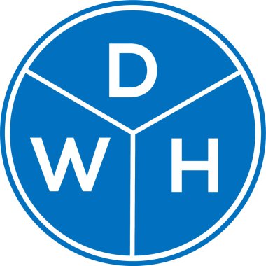 Beyaz arka planda DWH harf logosu tasarımı. DWH yaratıcı daire harfi logosu konsepti. DWH harf tasarımı. Beyaz arkaplanda DWH harf logosu tasarımı. DWH yaratıcı daire harfi logosu konsepti. DWH harf tasarımı.