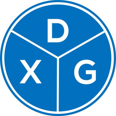 Beyaz arkaplanda DXG harf logosu tasarımı. DXG yaratıcı daire harfi logosu konsepti. DXG harf tasarımı.