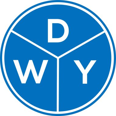 Beyaz arka planda DWY harf logosu tasarımı. DWY yaratıcı daire harf logosu konsepti. DWY harf dizaynı. Beyaz arka planda DWY harf logosu tasarımı. DWY yaratıcı daire harf logosu konsepti. DWY harf tasarımı.