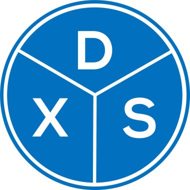 Beyaz arkaplanda DXS harf logosu tasarımı. DXS yaratıcı daire harfi logosu konsepti. DXS harf tasarımı.
