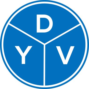 Beyaz arka planda DYV harf logosu tasarımı. DYV yaratıcı daire harfi logosu. DYV harf tasarımı. Beyaz arkaplanda DYV harf logosu tasarımı. DYV yaratıcı daire harfi logosu. DYV harf tasarımı.