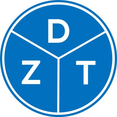 Beyaz arkaplanda DZT harf logosu tasarımı. DZT yaratıcı daire harfi logosu konsepti. DZT harf tasarımı.