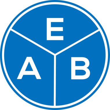 Beyaz arka planda EAB harfi logo tasarımı. EAB yaratıcı daire harfi logosu. EAB harf dizaynı. Beyaz arkaplanda EAB harfi logosu tasarımı. EAB yaratıcı daire harfi logosu. EAB harf tasarımı.
