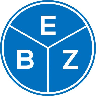 Beyaz arkaplanda EBZ harf logosu tasarımı. EBZ yaratıcı daire harfi logosu konsepti. EBZ harf tasarımı.
