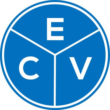 Beyaz arka planda ECV harf logosu tasarımı. ECV yaratıcı daire harfi logosu konsepti. ECV harf tasarımı. Beyaz arkaplanda ECV harfi logo tasarımı. ECV yaratıcı daire harfi logosu konsepti. ECV harf tasarımı.