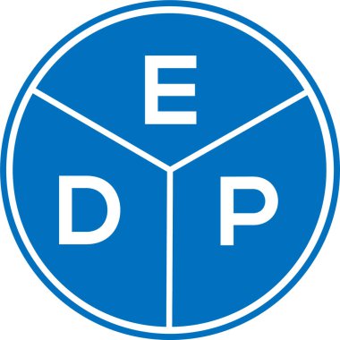 Beyaz arka planda EDP harf logosu tasarımı. EDP yaratıcı daire harfi logosu konsepti. Beyaz arkaplanda EDP harf dizaynı. EDP harf logosu tasarımı. EDP yaratıcı daire harfi logosu konsepti. EDP harf tasarımı.