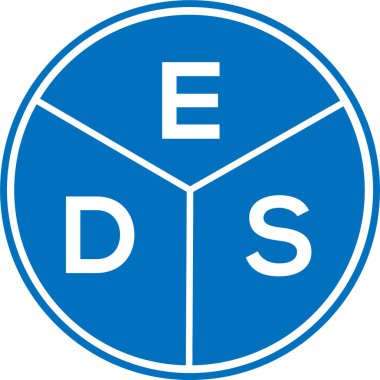 Beyaz arka planda EDS harf logosu tasarımı. EDS yaratıcı daire harfi logosu konsepti. EDS harf tasarımı.