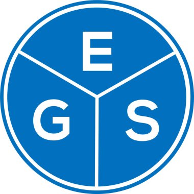 Beyaz arka planda EGS harfi logo tasarımı. EGS yaratıcı daire harfi logosu konsepti. EGS harf tasarımı.