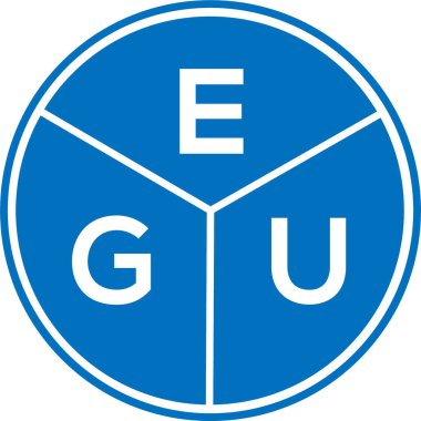 Beyaz arka planda EGU harf logosu tasarımı. EGU yaratıcı daire harfi logosu konsepti. EGU harf dizaynı. Beyaz arka planda EGU harf logosu tasarımı. EGU yaratıcı daire harfi logosu konsepti. EGU harf tasarımı.