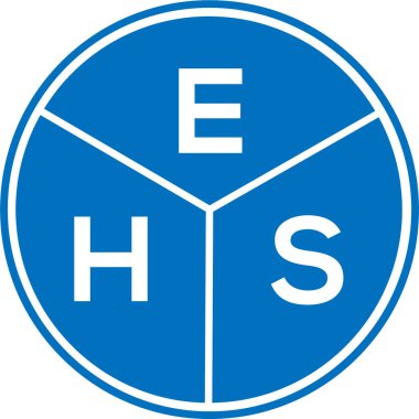 Beyaz arka planda EHS harf logosu tasarımı. EHS yaratıcı daire harfi logosu konsepti. EHS harf dizaynı. Beyaz arkaplanda EHS harfi logo tasarımı. EHS yaratıcı daire harfi logosu konsepti. EHS harf tasarımı.