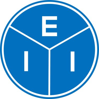 Beyaz arkaplanda EII harf logosu tasarımı. Yaratıcı yuvarlak harf logosu kavramı. EII harf dizaynı. Beyaz arkaplanda EII harf logosu tasarımı. Yaratıcı yuvarlak harf logosu kavramı. EII harf tasarımı.