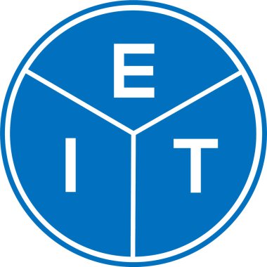Beyaz arka planda EIT harfi logo tasarımı. EIT yaratıcı daire harfi logosu. EIT harf tasarımı.