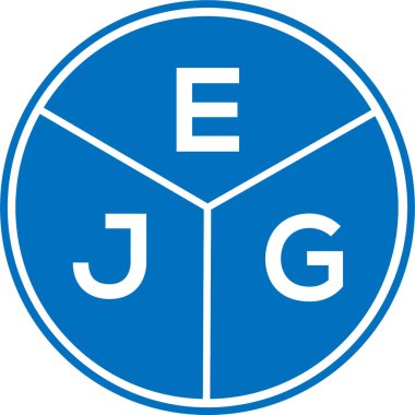 Beyaz arkaplanda EJG harf logosu tasarımı. EJG yaratıcı daire harfi logosu konsepti. EJG harf tasarımı.