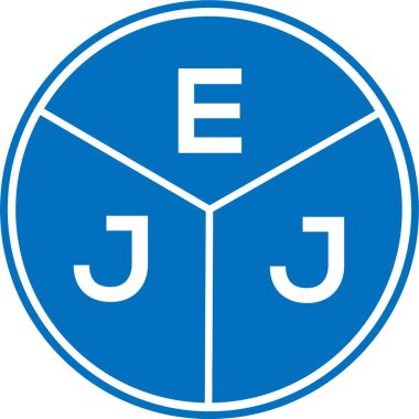 Beyaz arka planda EJJ harf logosu tasarımı. EJJ yaratıcı daire harfi logosu konsepti. EJJ harf tasarımı.