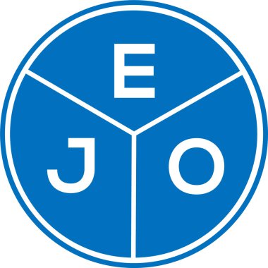 Beyaz arka planda EJO harf logosu tasarımı. EJO yaratıcı daire harfi logosu konsepti. EJO harf dizaynı. Beyaz arkaplanda EJO harfi logosu tasarımı. EJO yaratıcı daire harfi logosu konsepti. EJO harf tasarımı.
